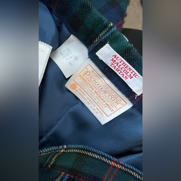 Vintage Pendelton Malcolm Plaid Tartan Wool Skirt Pencil Slim Size 8 - Picture 3 of 6